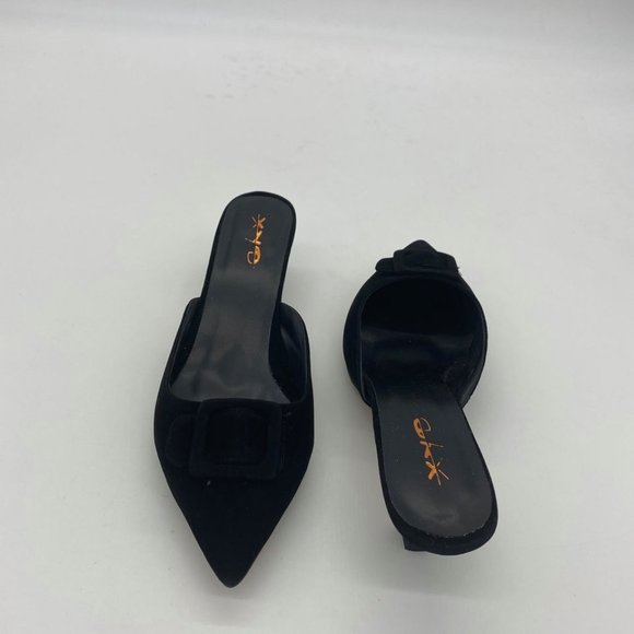 XYD Women Pointed Toe Sandal Pumps Mid Kitten Heel - Picture 5 of 9